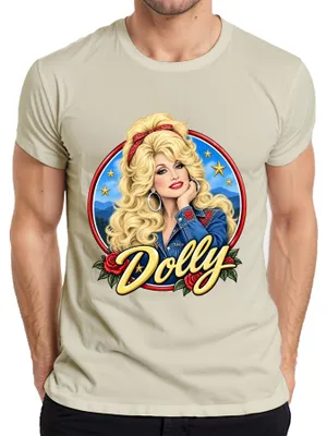 Imagen del producto de Camiseta para hombre con diseño de Dolly Parton, cantante de música country, leyenda, estilo western, color Tennessee, talla M