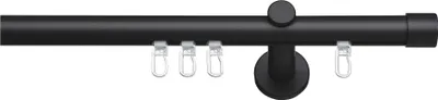 Produktbild von SN Deco - Innenlaufgarnitur Brest, 19 mm, 1-Lauf, schwarz, 240 cm (2x120 cm inkl. Verbinder)