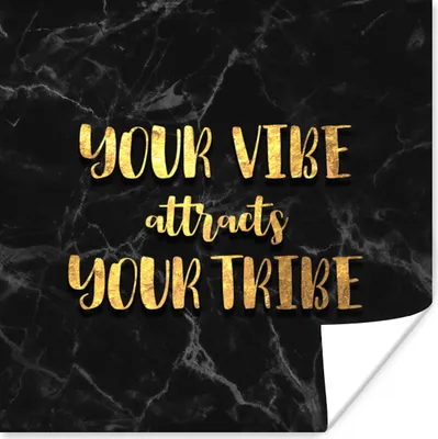 Produktbild von MuchoWow® Poster Zitate - Sprichwörter - Gold - Marmor 100x100 cm - Babyzimmer