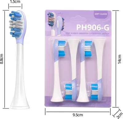 Produktbild von INF Schallzahnbürsten Ersatzköpfe - 8er Pack, für Philips Sonicare HX369 Violett