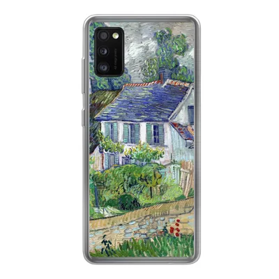 Produktbild von MuchoWow® Handyhülle Schutzhülle Hülle für Samsung Galaxy A41 Haus in Auvers - Vincent van Gogh Silikon Softcase Handy Hülle - Mobiltelefon