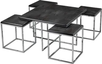 Obrázok produktu pre Couchtisch Luxus Design Metall Elegantes Möbel Wohnzimmer Schwarz Couchtische