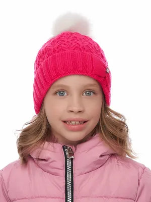 Obrázok produktu pre Dievčenská pletená čiapka - 9480 - malinová