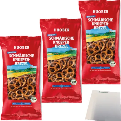 Produktbild von Huober Original Schwäbische Knusperbrezeln 3er Pack (3x175g Packung) + usy Block