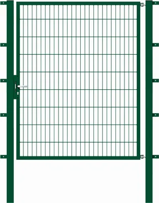 Produktbild von Alberts Einzeltor Flexo mit Zubehör, zum Einbetonieren, grün, Breite 150 cm, Höhe 180 cm
