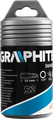Immagine prodotto di Punte per cacciavite GRAPHITE PH2 x 25 mm, 100 pz.