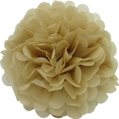 gold Papier Pompons