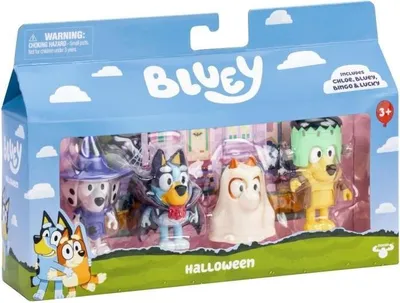 Image de Figurines Bluey, Coffret Déguisements, 4 Figurines Articulées, Accessoires Inclus