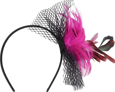 Produktbild von Haarreif mit Feder 02 - pink