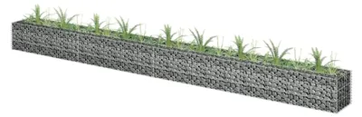 Produktbild von Gabion Hochbeet aus verzinktem Stahl, 360 x 30 x 30 cm