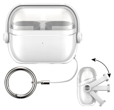Produktbild von kwmobile transparentes Kopfhörer Case kompatibel mit Samsung Galaxy Buds 3 / Galaxy Buds 3 Pro Hülle - Headphones TPU Cover mit Sicherheitsverschluss