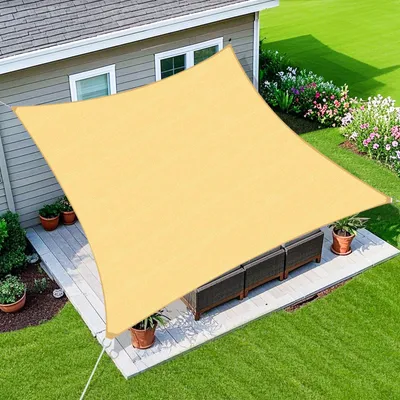 Produktbild von Rechteckiges Sonnensegel, UV-blockierend, 4,9 x 6,1 m, für Terrasse und Garten