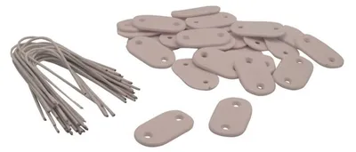 Image de KIT DE FIXATION NATURE BEIGE pour panneaux de protection et brise-vue, 26 pièces.