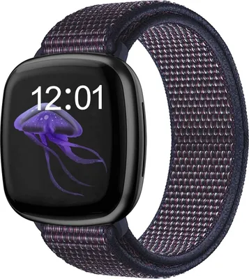 Produktbild von Strap-it Fitbit Versa 3 Armband Nylon (IndigoBlau)