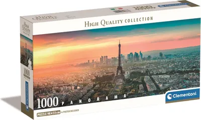 Obrázek produktu pro Clementoni – 1000p Panorama Paris – 98 x 33 cm – Mit Poster
