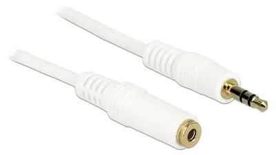 Produktbild von DeLOCK 3.5mm M-F, 5m, 3.5mm, Männlich, 3.5mm, Weiblich, 5 m, Weiß