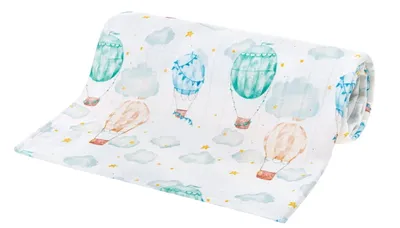 Zdjęcie produktu dla Bambusowa pieluszka wielorazowa 30x30 balonów Bocioland
