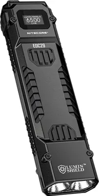 Imagen del producto de Nitecore EDC29, Linterna de mano, Negra, Acero inoxidable, Botones, IP54, 2 LEDs