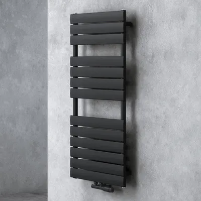 Immagine prodotto di doporro Scaldasalviette da Parete per Bagno 120x60 cm, Radiatore Termoarredo Piatto in Acciaio ad Acqua Calda, Attacco Basso Centrale, Colore Antracite
