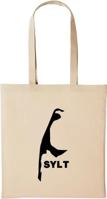 Produktbild von Huuraa Baumwollbeutel Sylt Geschenk Einkaufstasche Natural 10 Liter Baumwolle Sylt Accessoire