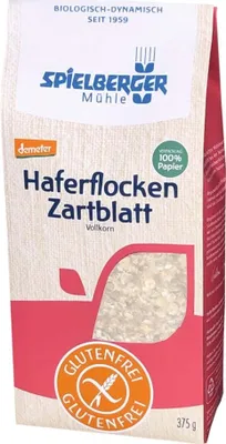Immagine prodotto di Fiocchi d'avena senza glutine, confezione da 375g | SPIELBERGER MÜHLE