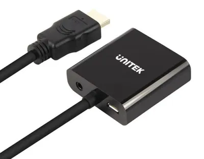 Produktbild von UNITEK Y-6333, HDMI, 3ˌ5 mm, VGA, Schwarz