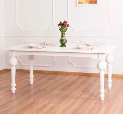 Immagine prodotto di Casa Padrino tavolo da pranzo in stile country bianco 180 x 90 x h. 78 cm - mobili per sala da pranzo in stile country