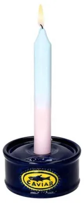 Produktbild von Gift Company Kerzenleuchter Mignon Kaviardose Dunkelblau (10cm)