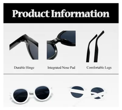 Produktbild von Vintage Runde Sonnenbrille - Klassische Retro Sonnenbrille für Herren und Damen mit UV400 Schutz