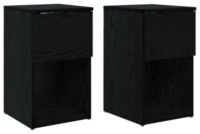 Image de Armoire de lit 2 pcs Chêne noir 29 x 31,5 x 49 cm