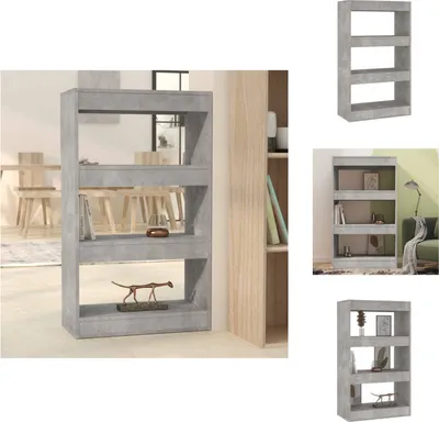 Produktbild von vidaXL Bücherregal/Raumteiler Betongrau 60x30x103 cm Holzwerkstoff -  Bücherregale & Bücherschränke