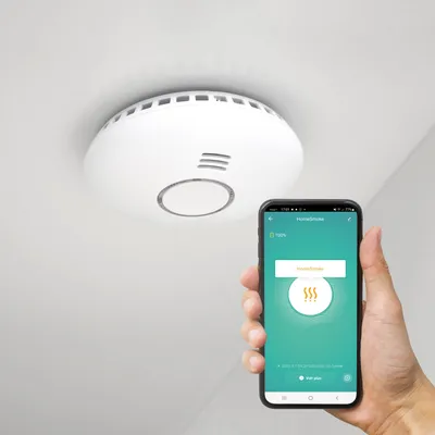 Image de Détecteur de fumée connecté HomeSmoke Wi-Fi - Avidsen - 127065