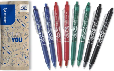 Produktbild von PILOT FriXion Clicker 0.7 Tintenroller - 8er Set, Farbe Schwarz, Blau, Rot, Grün
