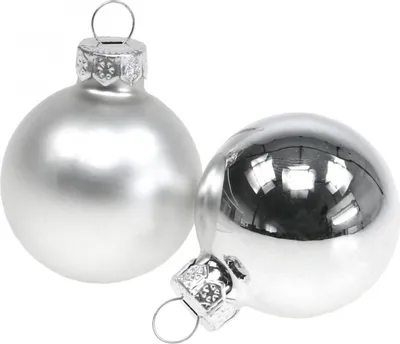 Produktbild von Weihnachtskugeln Glas Silber Matt und Glänzend Ø4cm 60er Set Christbaumschmuck Festliche Deko, 60 Stück