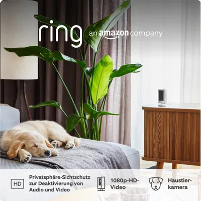Produktbild von Ring Innenkamera (Indoor Camera 2. Gen.) | Überwachungskamera für den Innenbereich 1080p-HD-Video, Privatsphäre-Sichtschutz, WLAN, ideal Haustiere