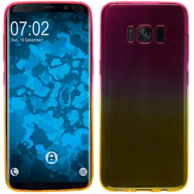 Produktbild von PhoneNatic Case kompatibel mit Samsung Galaxy S8 Plus - Design:01 Silikon Hülle Ombrè + flexible Folie