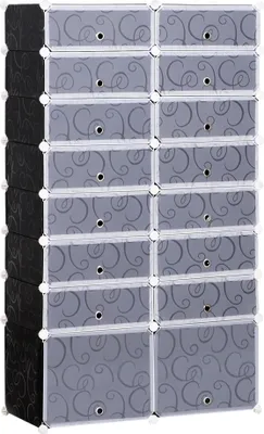 Produktbild von Homcom HOMCOM szafka na buty DIY system szafek sztaplowanych przegródki organizer PP 16 przegródek 32 x buty 837-017