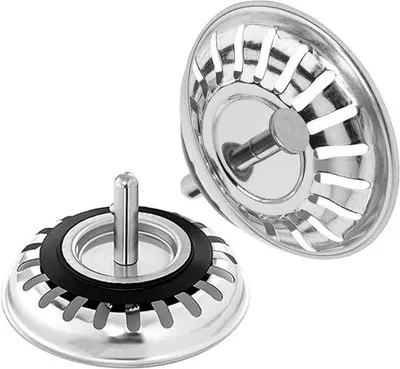 Obrázek produktu pro Sada nerezového síta a sifonu pro kuchyňský dřez, Ø 78 mm