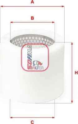 Produktbild von Luftfilter SOFIMA S 9780 A passend für PEUGEOT 205 II (20A/C) Filtereinsatz