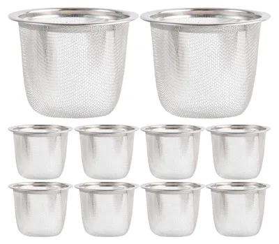 10er Set Teesieb aus Edelstahl, feinmaschig, 7,2 cm