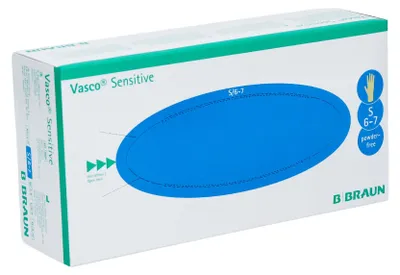 Immagine prodotto di B. Braun Vasco® Sensitive Latex Examination Gloves - S / White | Pack (100 guanti)