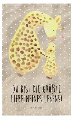 Produktbild von Mr. & Mrs. Panda Gobelin Giraffe Kind - Sandig - Geschenk, Tapisserie, Lieblingsmensch, Wandteppich, Mama, Wandbehang, Afrika, Sohn, Tochter, Mutter, Wandbild, Tapestry