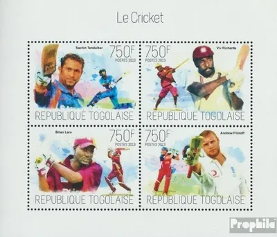 Produktbild von Briefmarken Togo 2013 Mi 5381-5384 Kleinbogen (kompl. Ausgabe) postfrisch Kricket