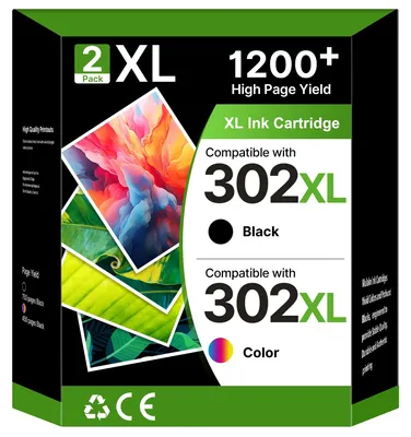 Produktbild von 302XL Druckerpatronen Multipack Ersatz für HP 302 XL Schwarz und Farbe