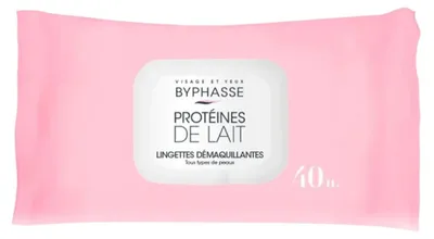 Image de Byphasse, Byphasse, lingettes nettoyantes, pour le visage, 40 pièces