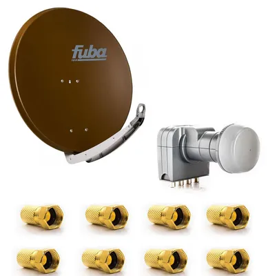Produktbild von Fuba DAA 850 B Satellitenantenne 85cm Alu Braun DEK 417 Quad LNB 8x F-Stecker