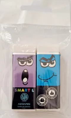 Image de Gomme Astra Pen Smart L, lot de 2 pièces, assortiment, blister