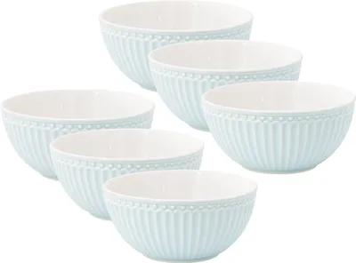 Produktbild von Greengate Alice Müslischale pale blue 14 cm Set6