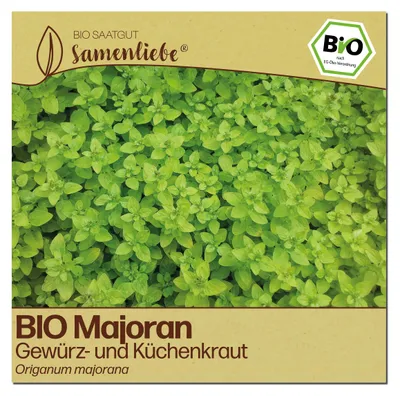 Produktbild von Samenliebe  Majoran Samen | Küchenkraut & Kräutersamen - samenfestes  Saatgut