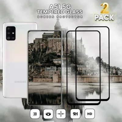 Obrázek produktu pro 2 balení Samsung Galaxy A51 5G - Tvrzené sklo 9H - Vysoce kvalitní 3D ochrana displeje